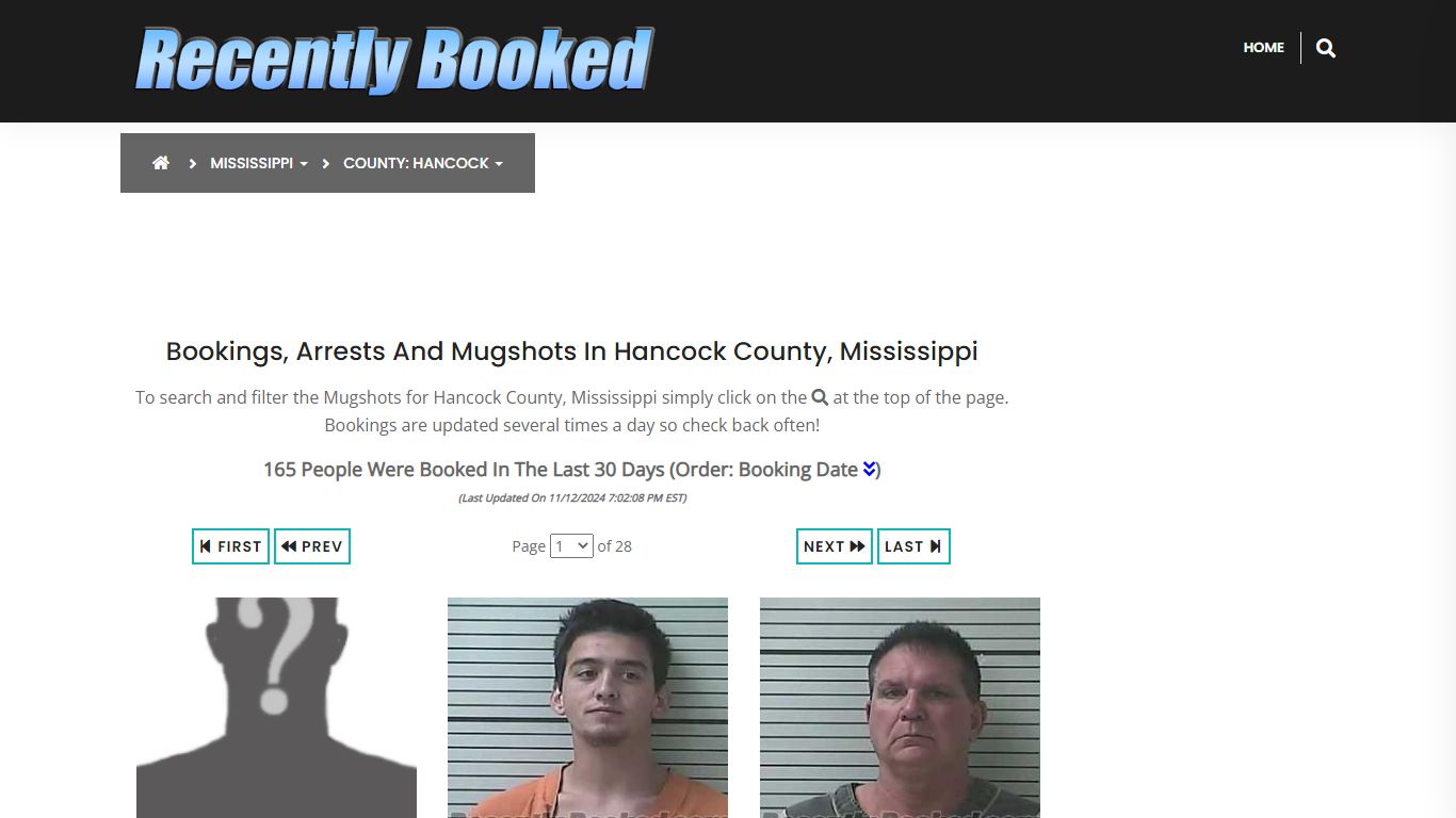 Bookings, Arrests and Mugshots in Hancock County, Mississippi